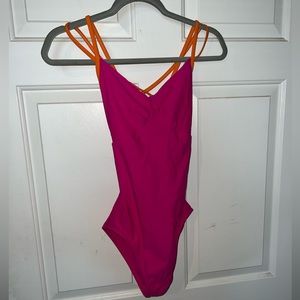 Natalie pink and orange large leotard